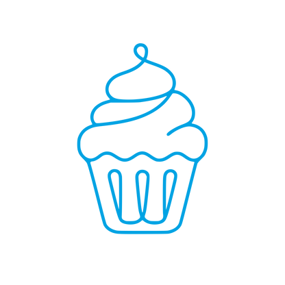 Swirled Cupcake Outline Logo #00a3e4