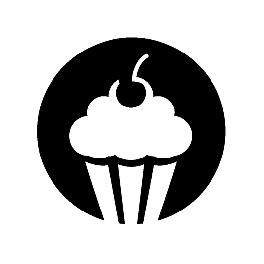 Cupcake Cherry Circle Logo