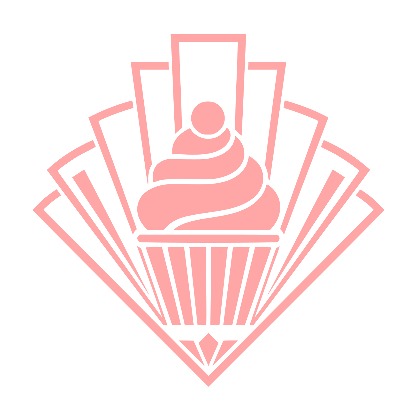 Art Deco Cupcake Logo #ffa6a6