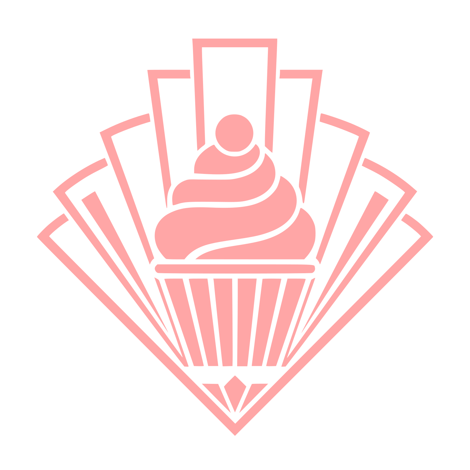 Art Deco Cupcake Logo #ffa6a6