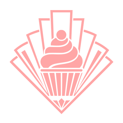 Art Deco Cupcake Logo #ffa6a6