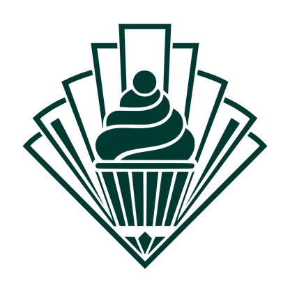 Art Deco Cupcake Logo #003932