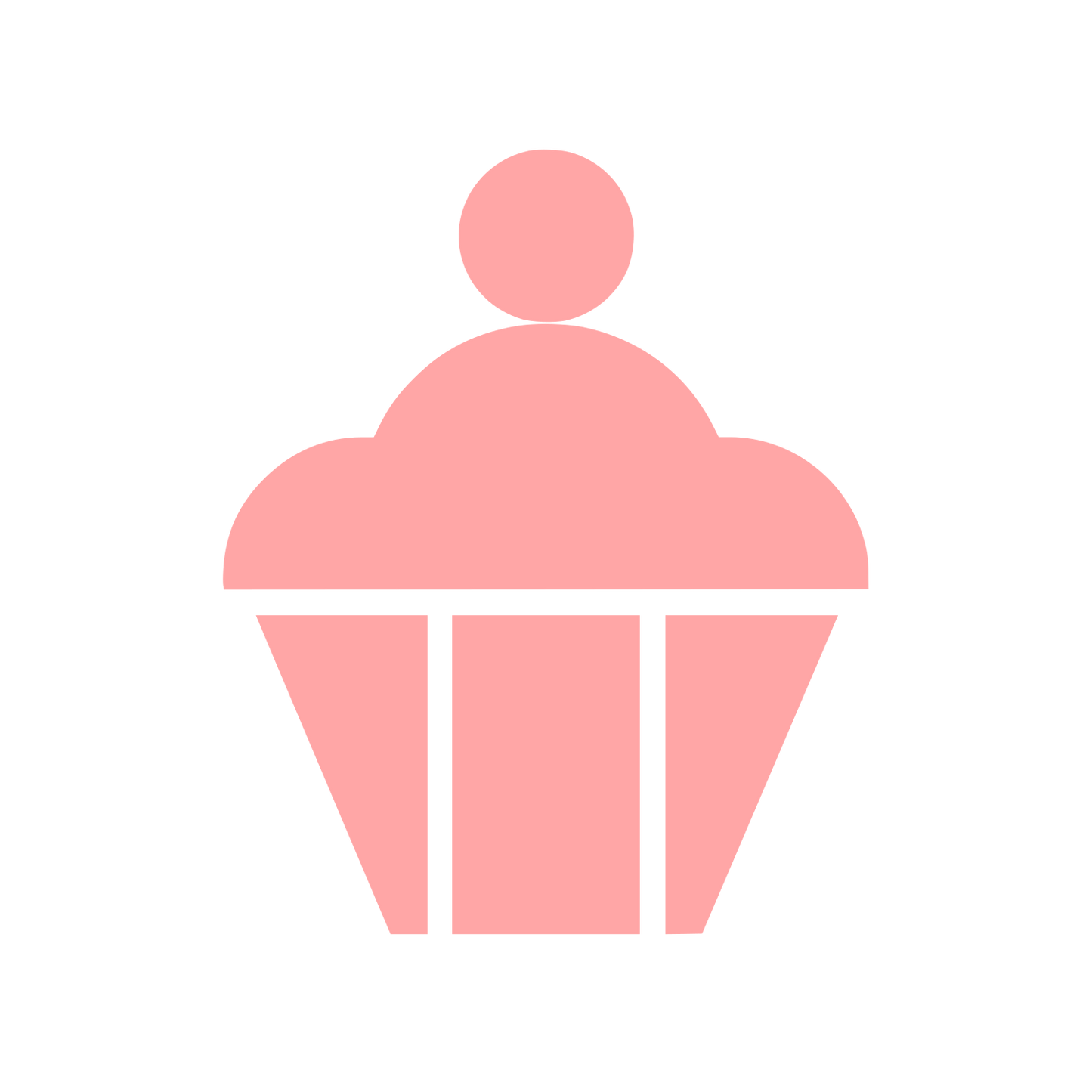 Cupcake Cherry Top Logo #ffa6a6