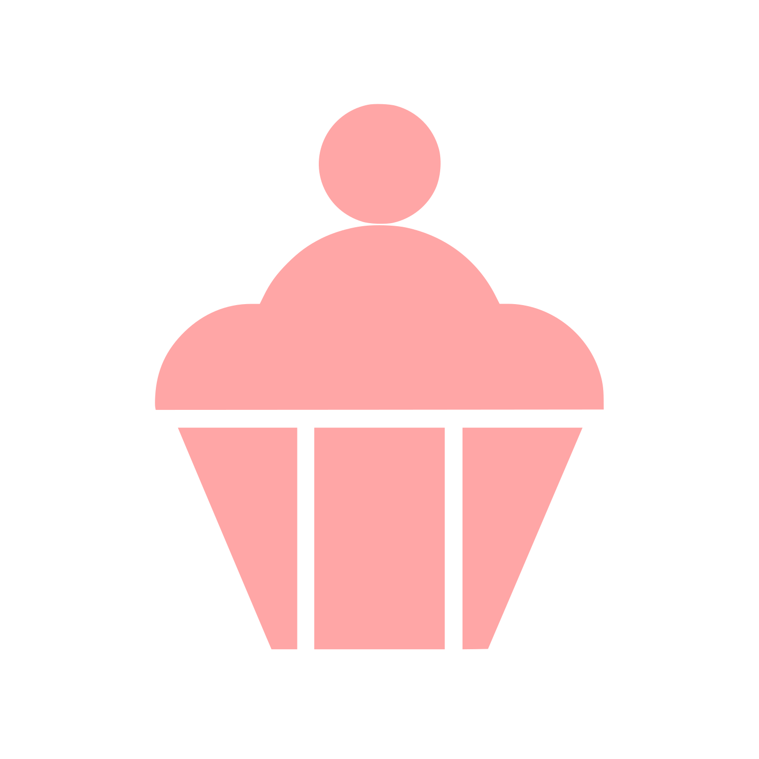 Cupcake Cherry Top Logo #ffa6a6