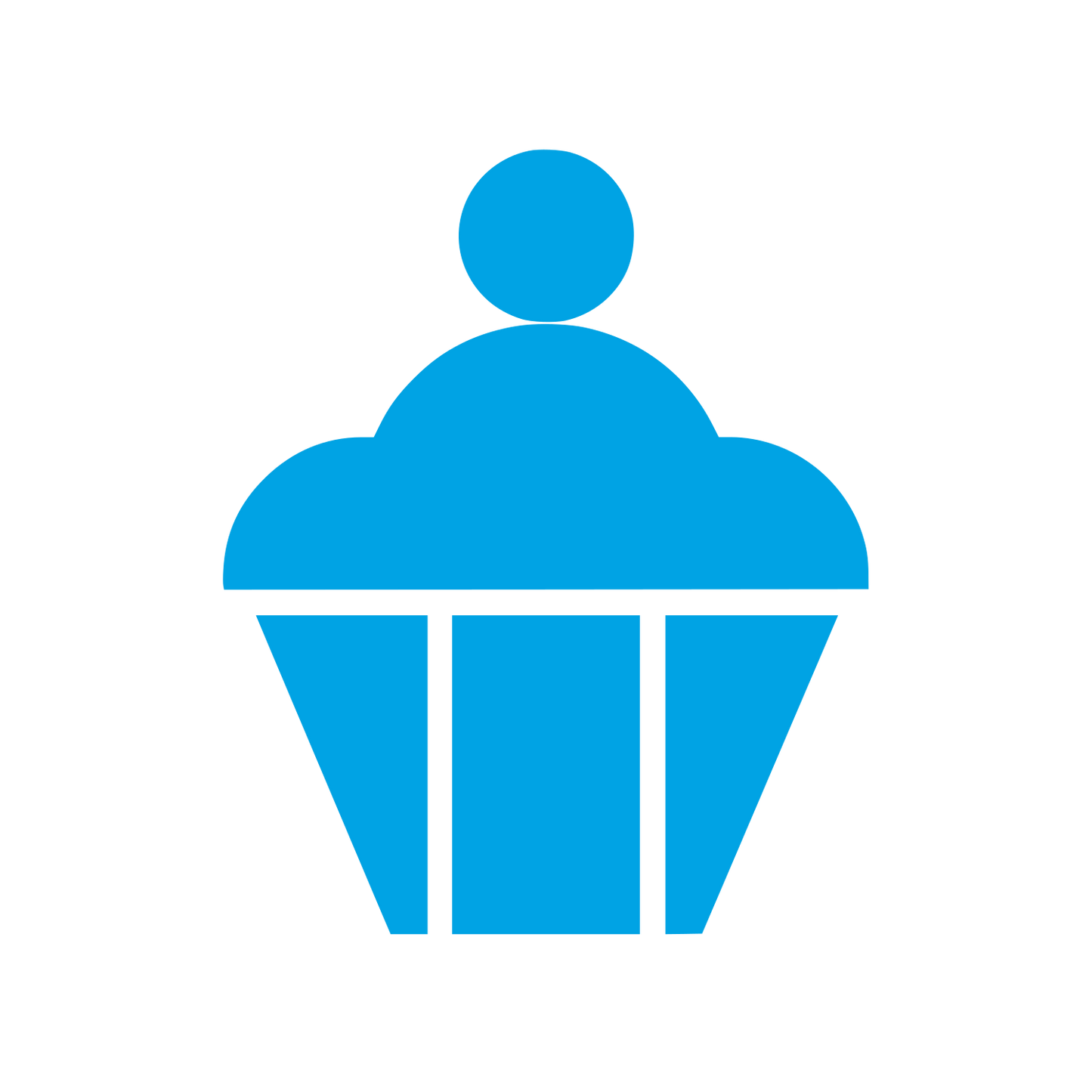 Cupcake Cherry Top Logo #00a3e4