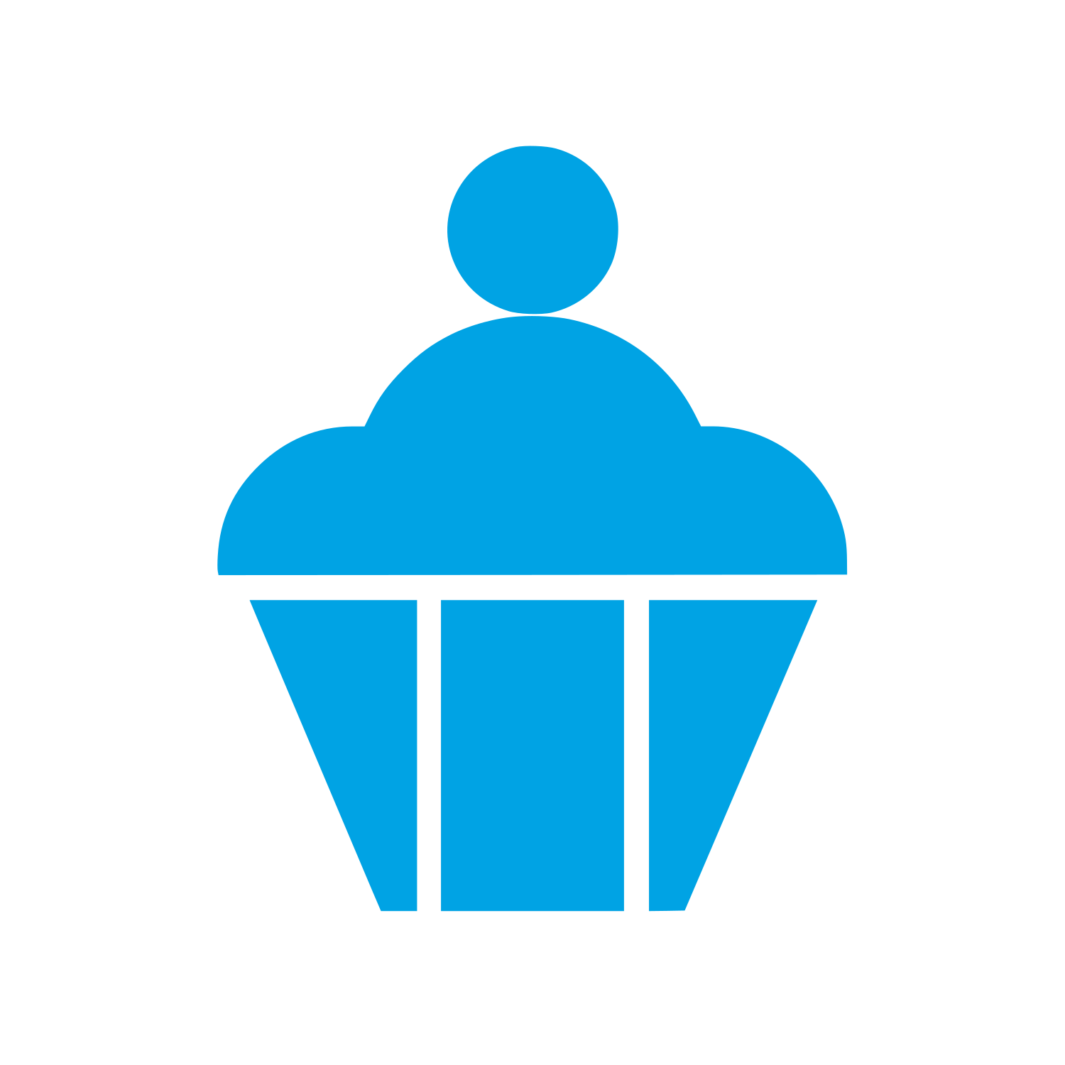 Cupcake Cherry Top Logo #00a3e4