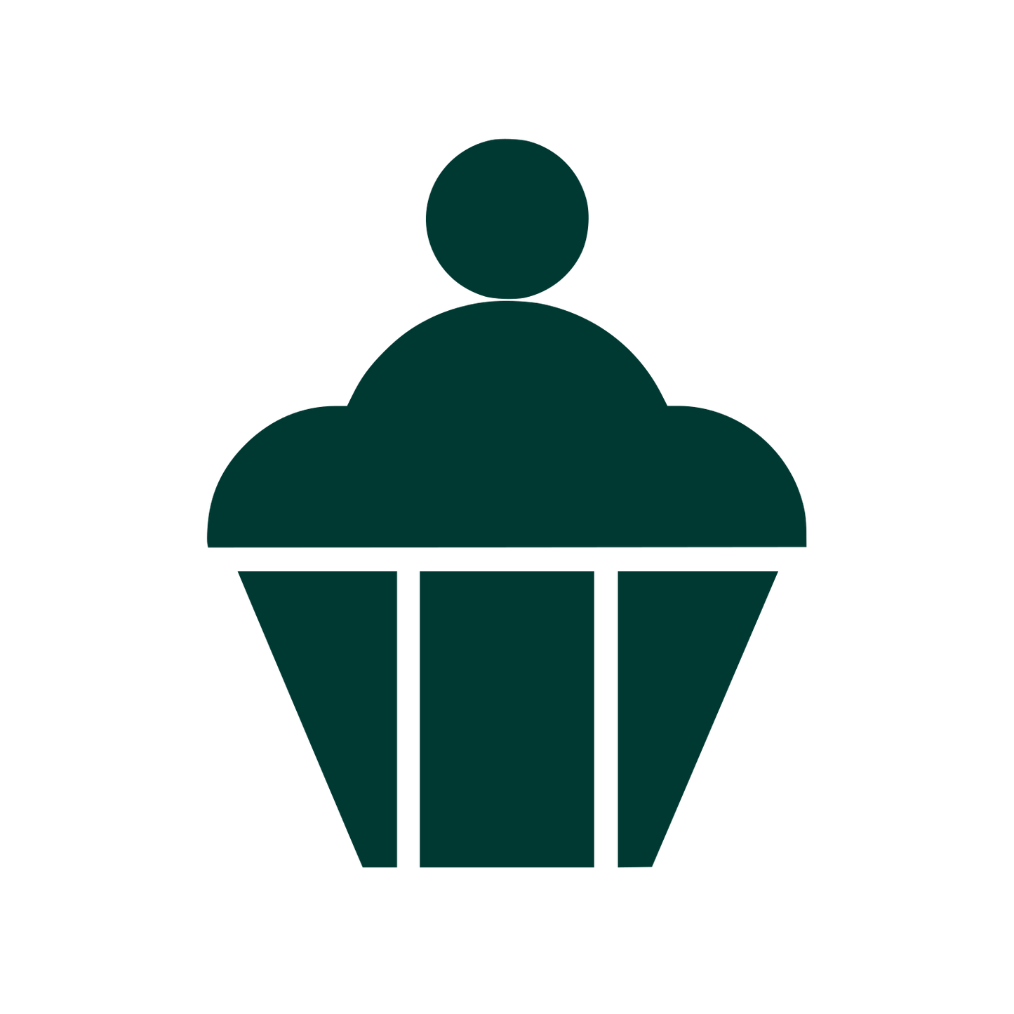 Cupcake Cherry Top Logo #003932