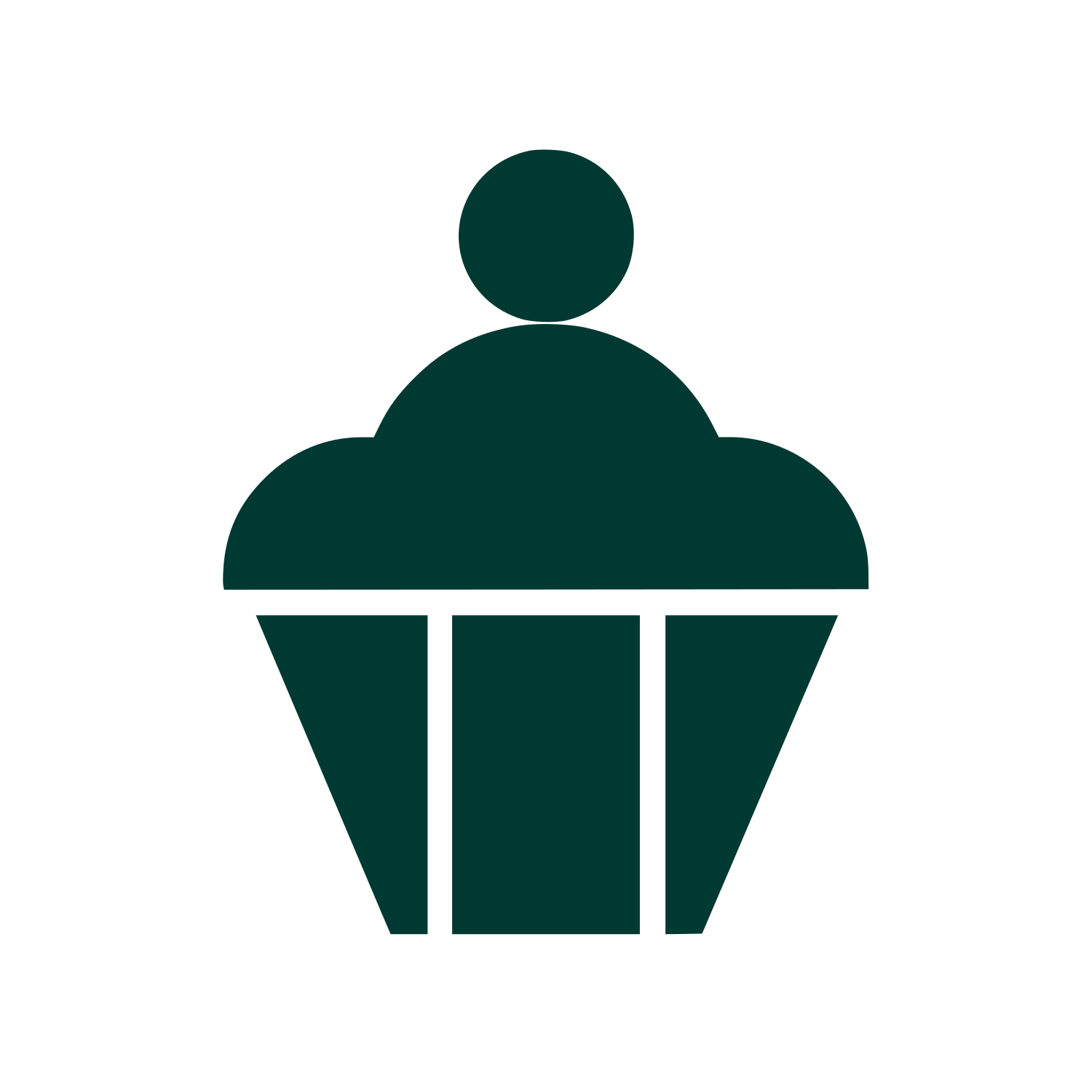 Cupcake Cherry Top Logo #003932
