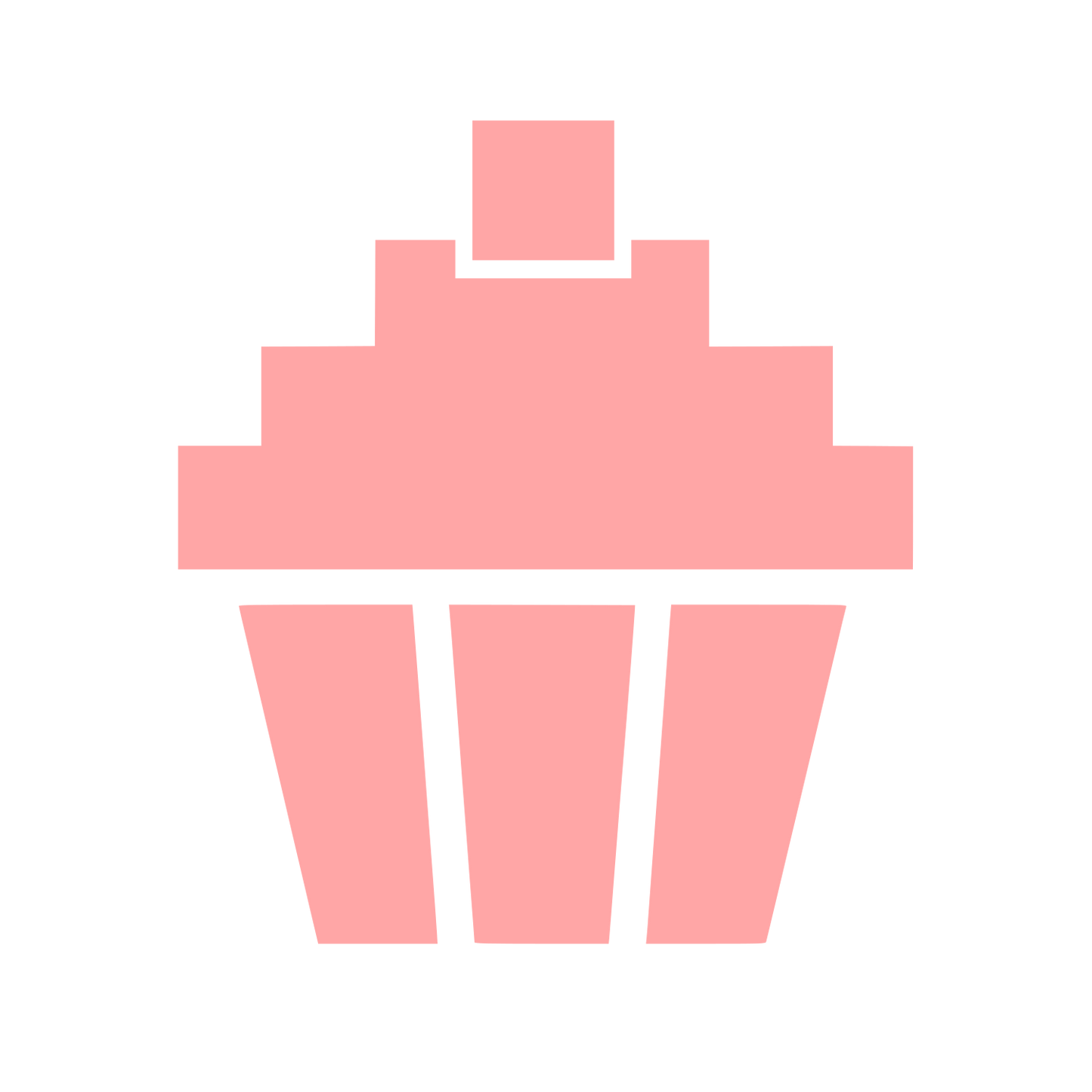 Pixel Cupcake Logo #ffa6a6