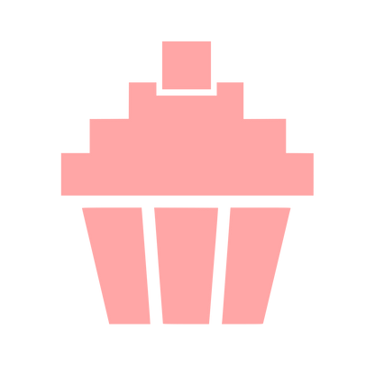 Pixel Cupcake Logo #ffa6a6