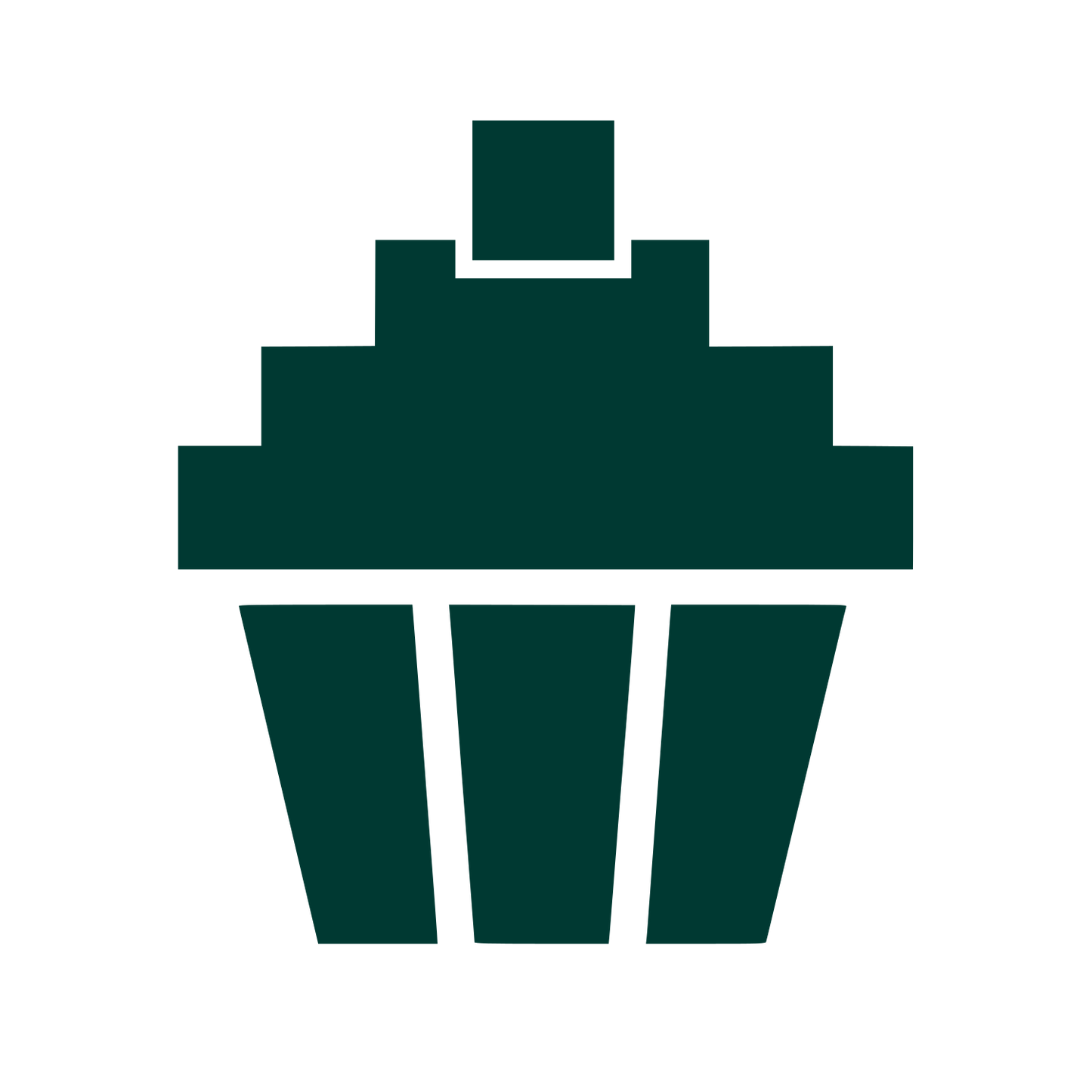Pixel Cupcake Logo #003932