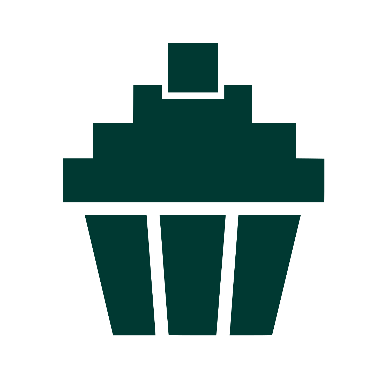 Pixel Cupcake Logo #003932