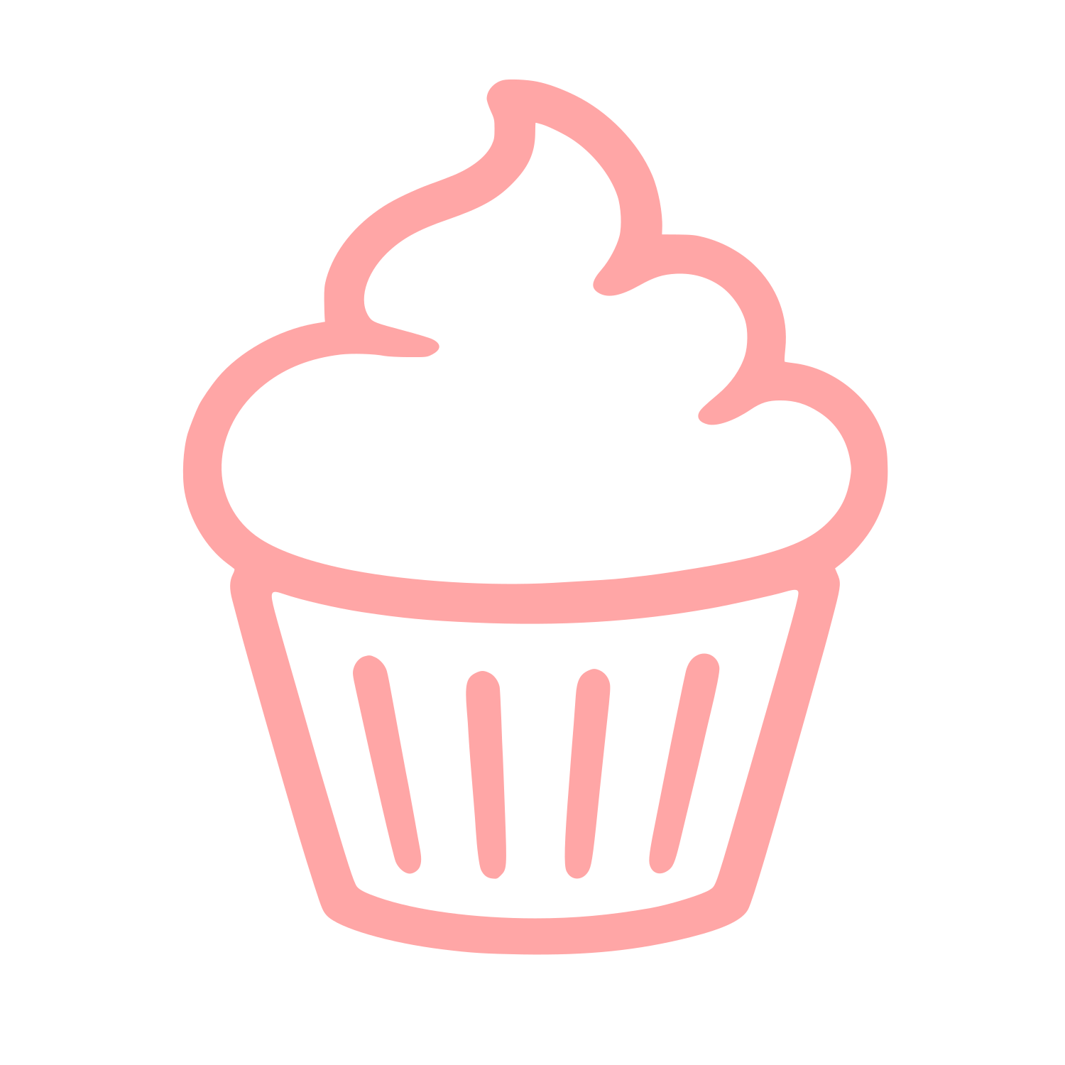 Cupcake Outline Logo #ffa6a6