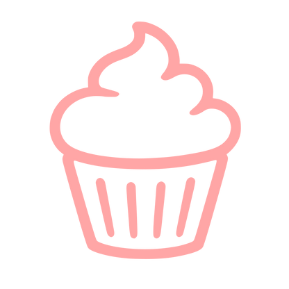 Cupcake Outline Logo #ffa6a6
