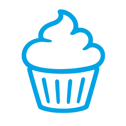 Cupcake Outline Logo #00a3e4