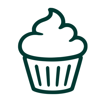 Cupcake Outline Logo #003932