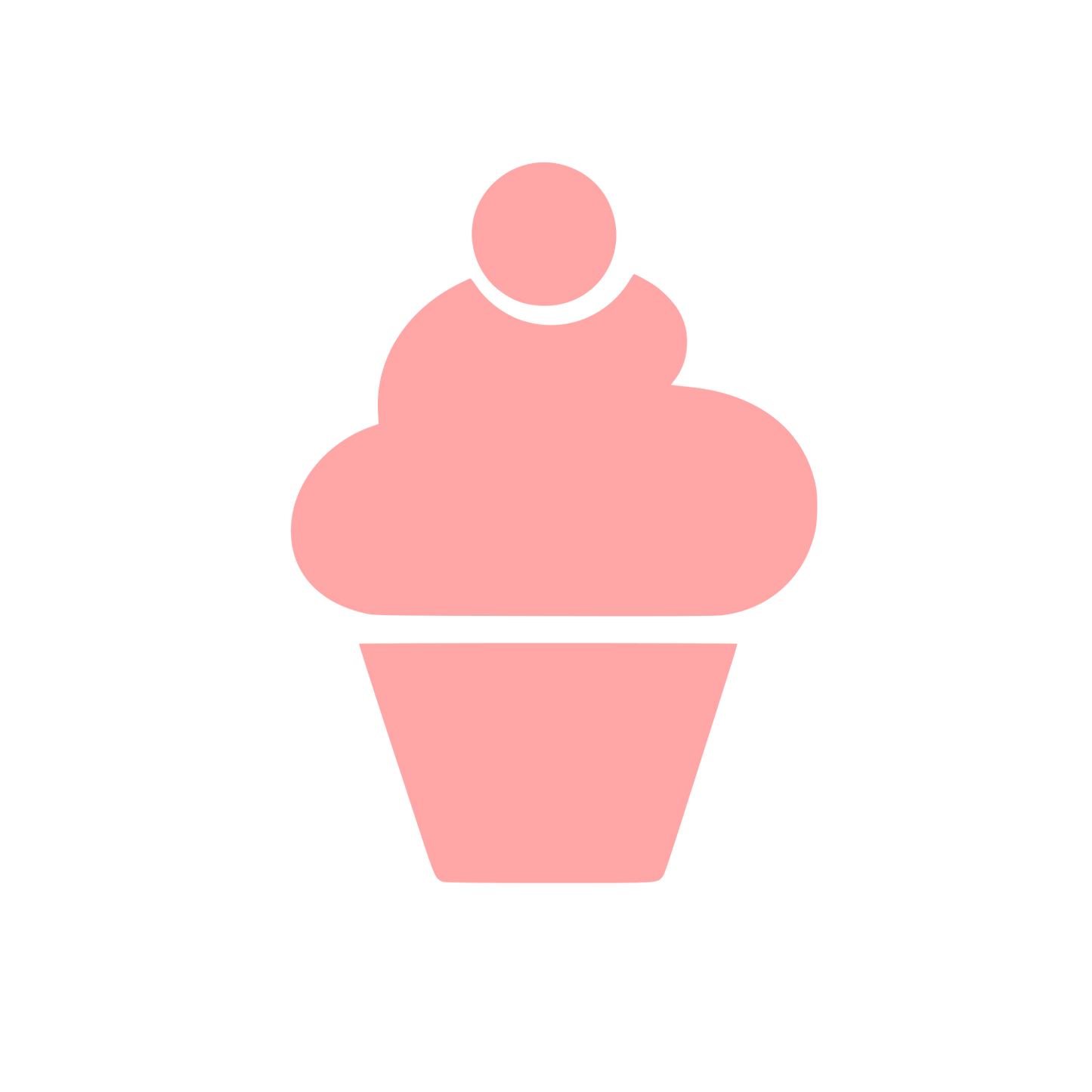 Cupcake with Cherry Logo #ffa6a6