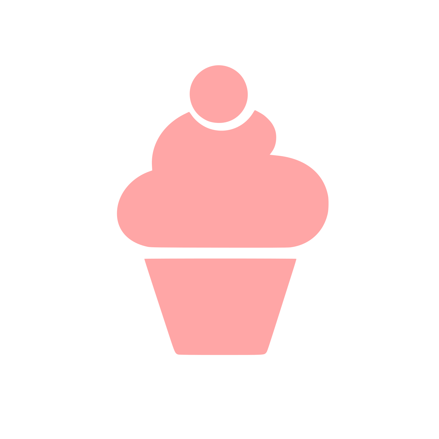 Cupcake with Cherry Logo #ffa6a6
