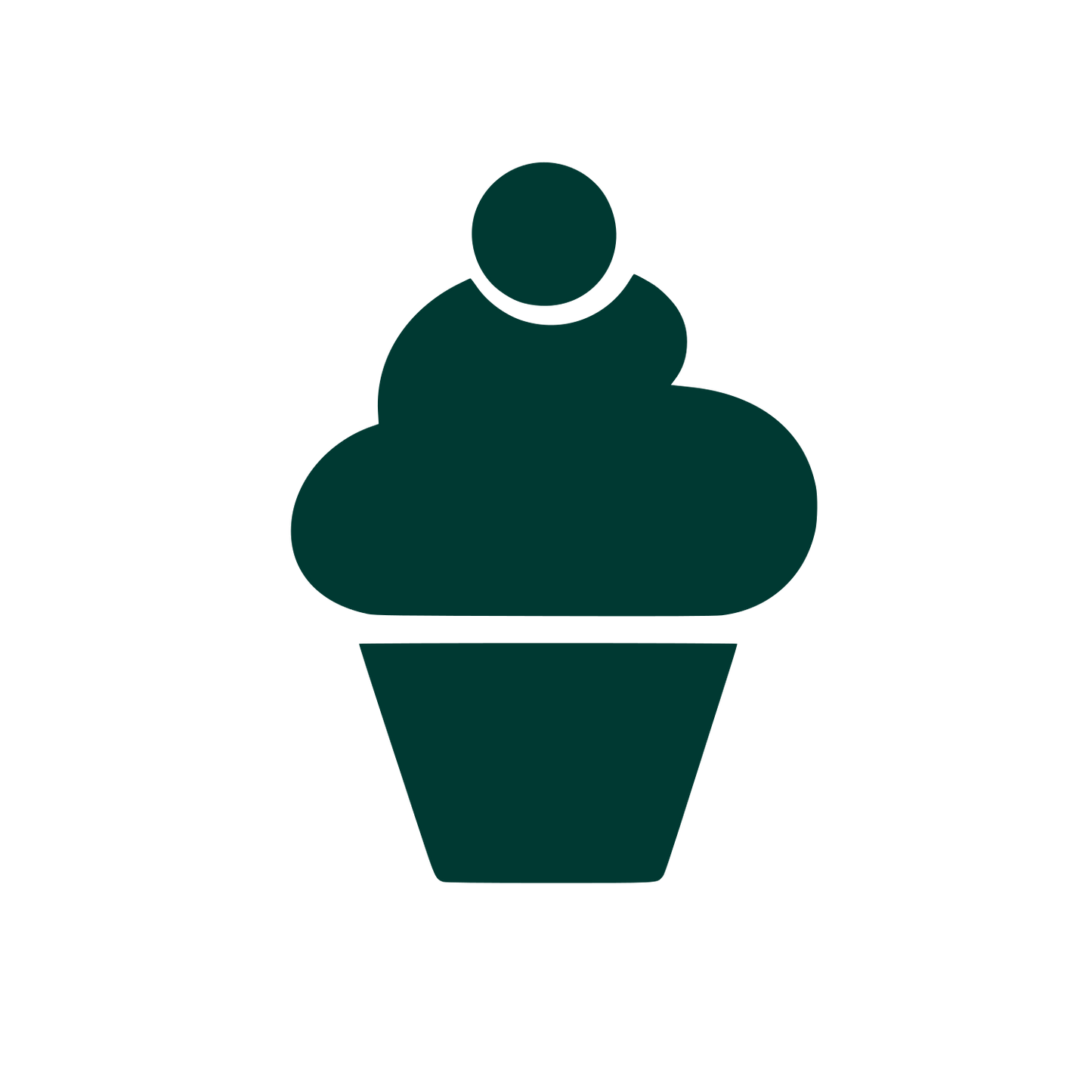 Cupcake with Cherry Logo #003932