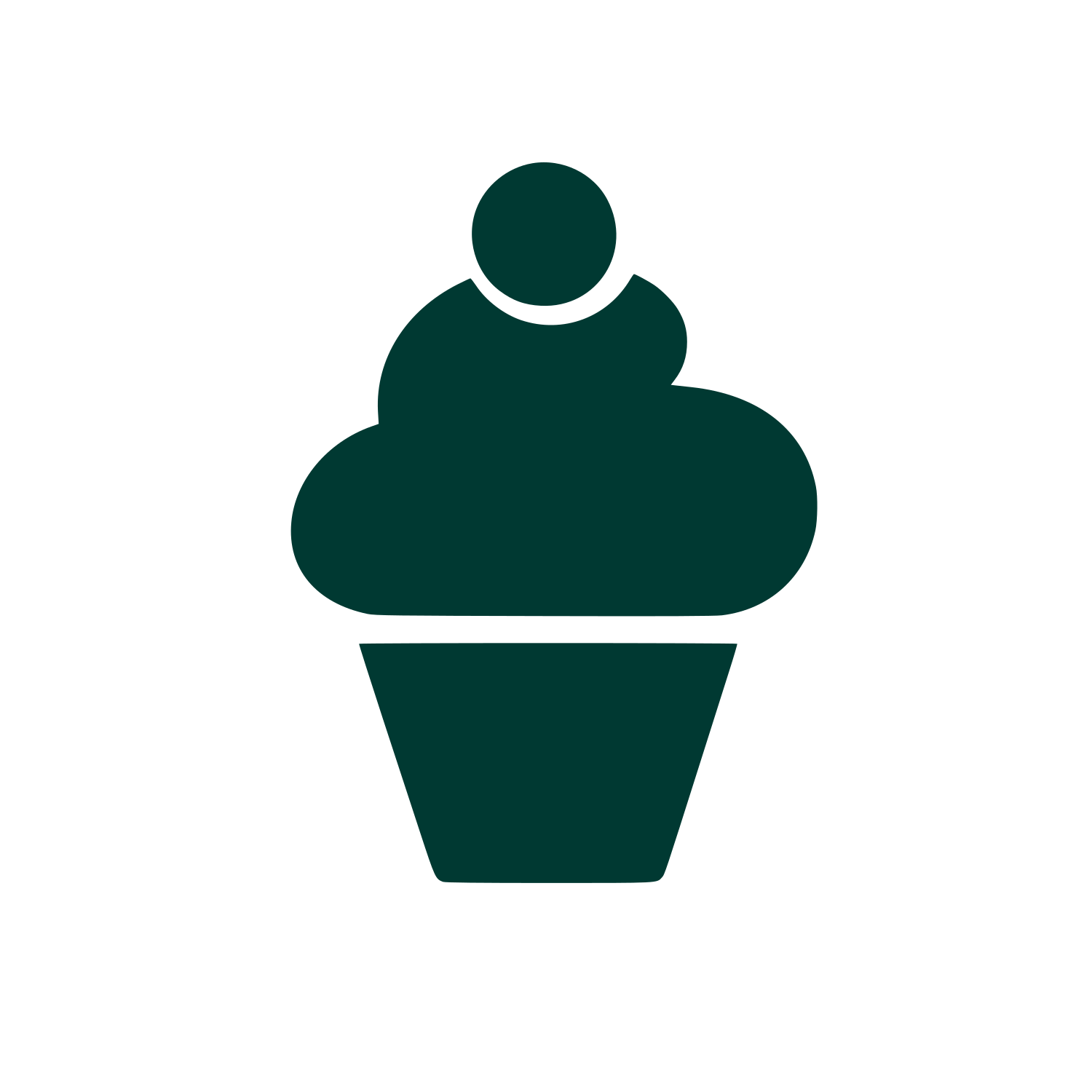 Cupcake with Cherry Logo #003932
