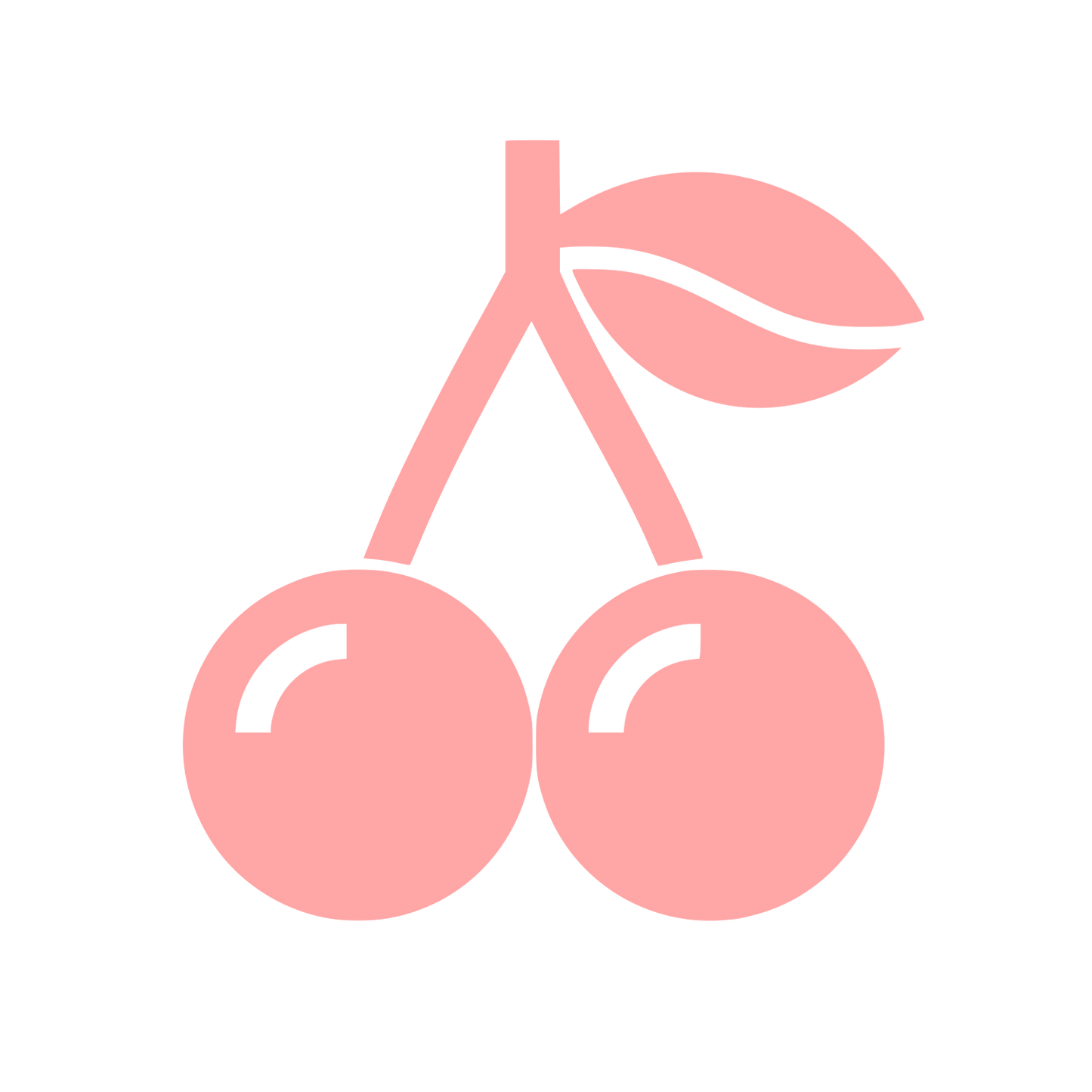Cherry Pair Fruit Logo #ffa6a6