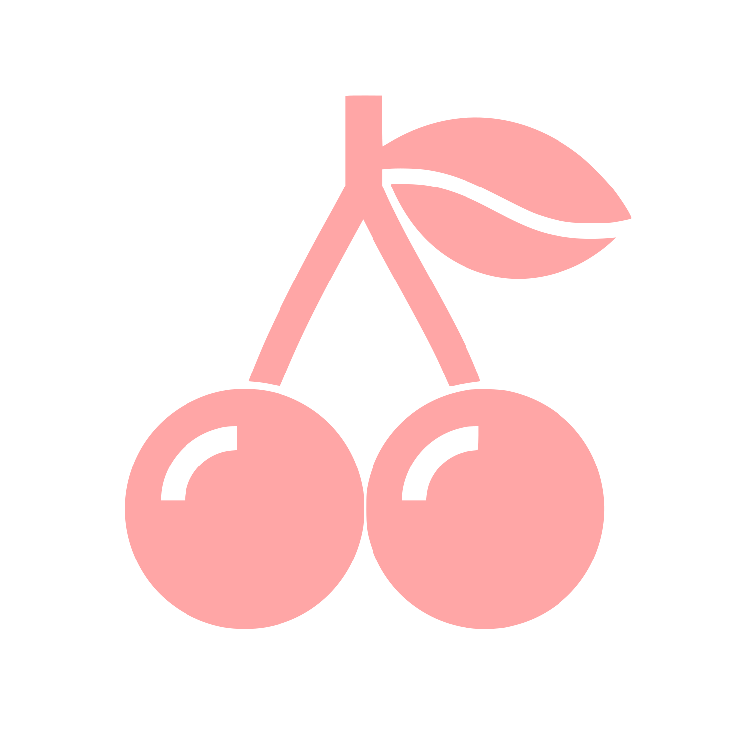 Cherry Pair Fruit Logo #ffa6a6