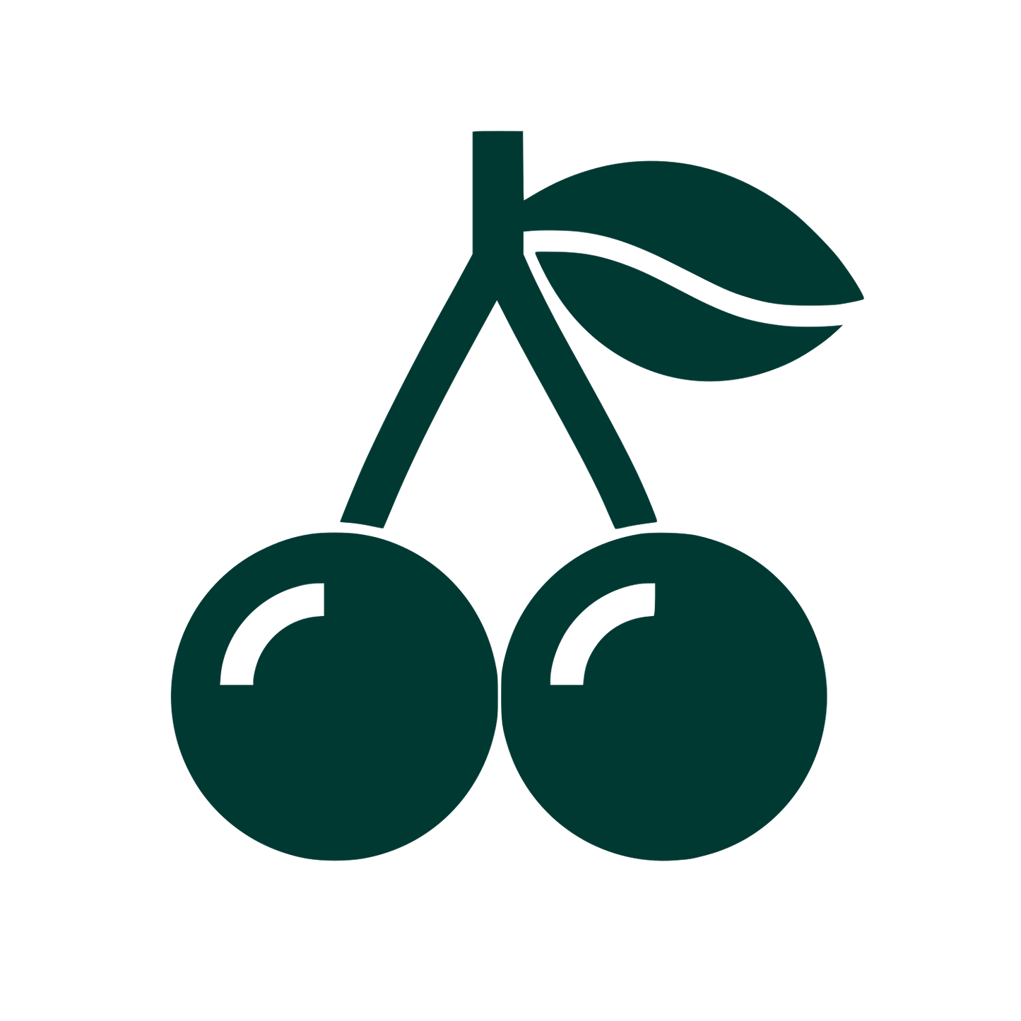 Cherry Pair Fruit Logo #003932