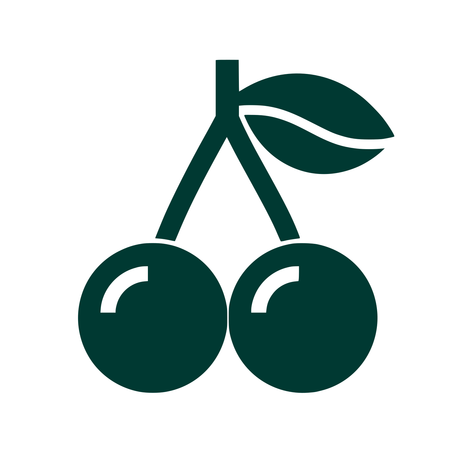 Cherry Pair Fruit Logo #003932
