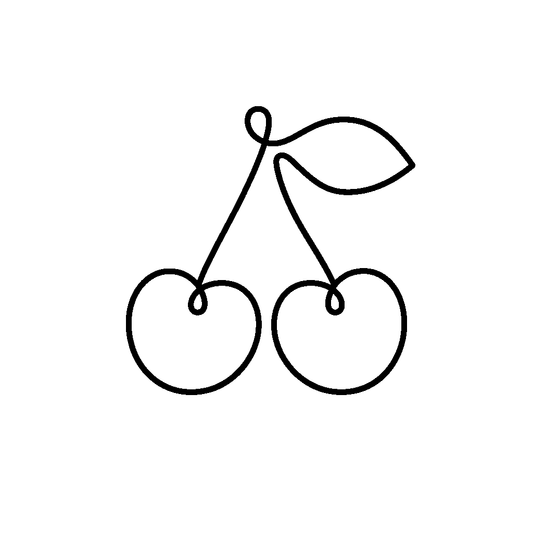 Cherry Pair Outline Logo