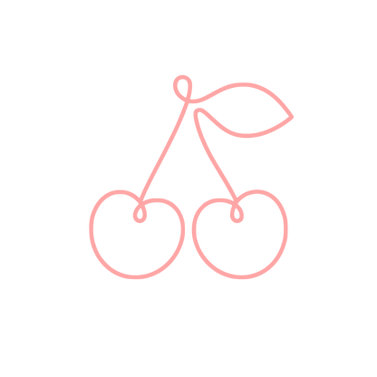 Cherry Pair Outline Logo #ffa6a6
