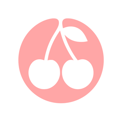 Cherry Circle Badge Logo #ffa6a6