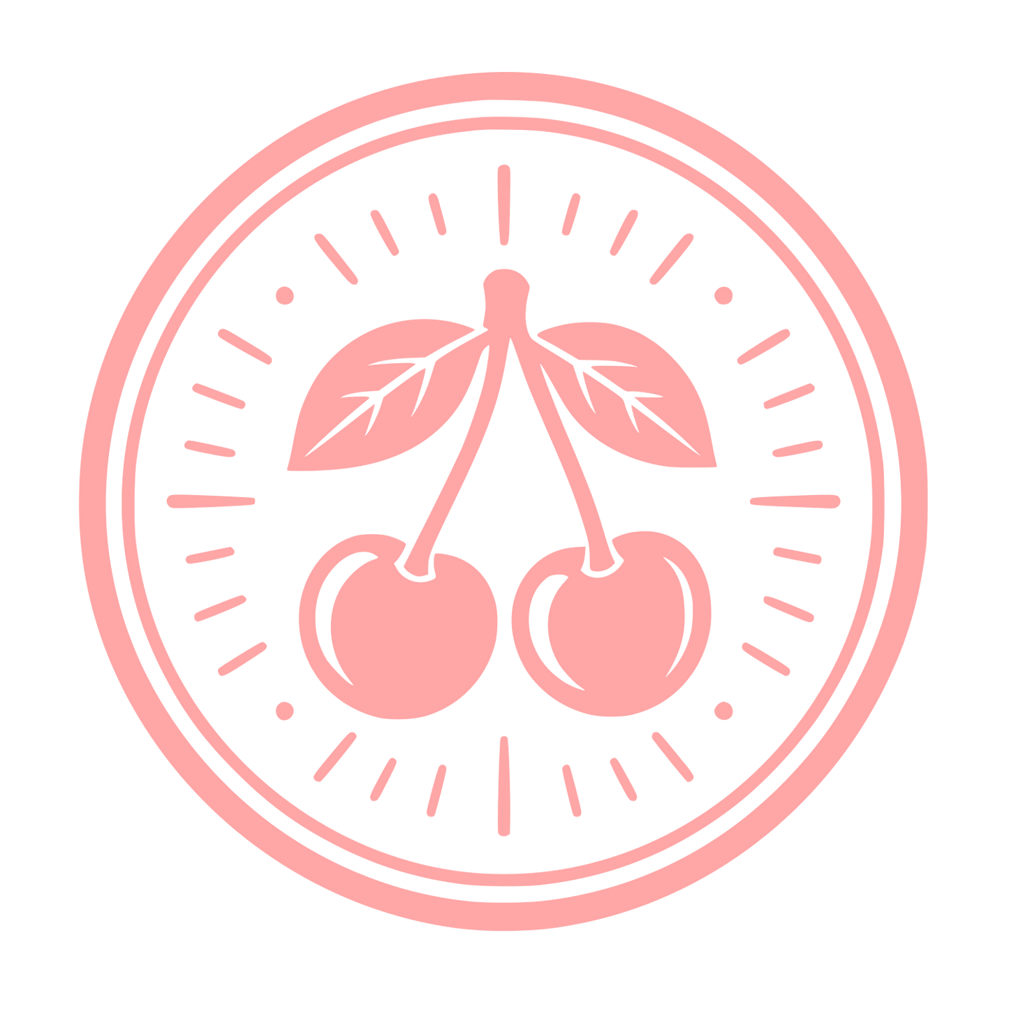Cherry Pair Circle Logo #ffa6a6