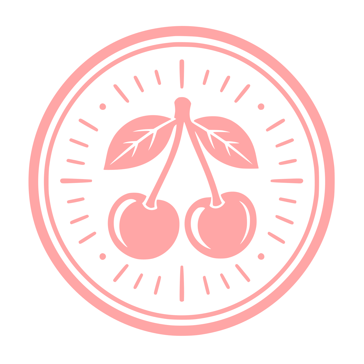 Cherry Pair Circle Logo #ffa6a6