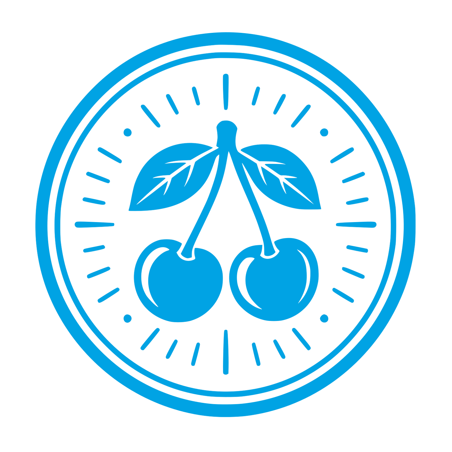 Cherry Pair Circle Logo #00a3e4