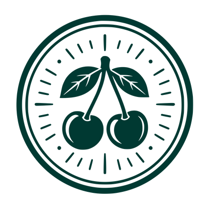 Cherry Pair Circle Logo #003932