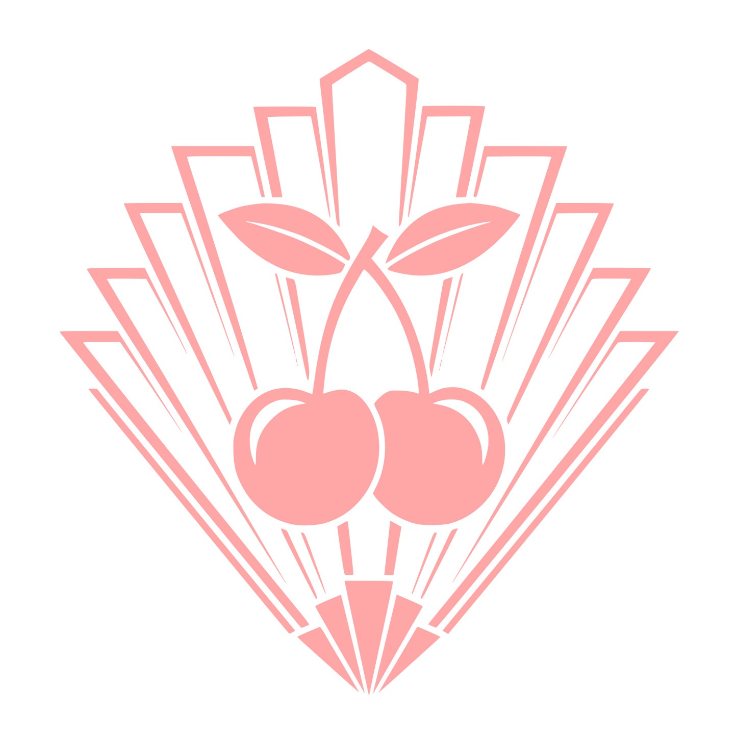 Art Deco Cherry Logo #ffa6a6