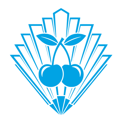 Art Deco Cherry Logo #00a3e4