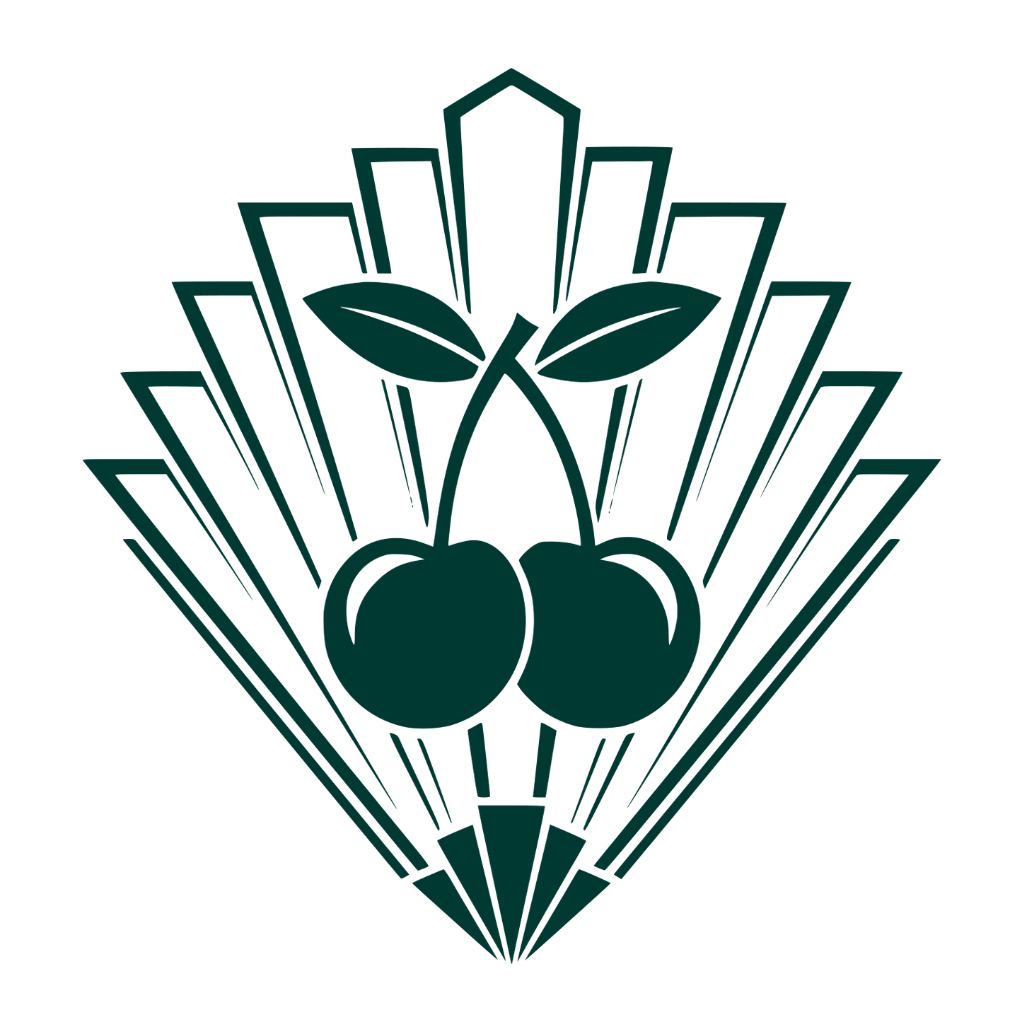 Art Deco Cherry Logo #003932