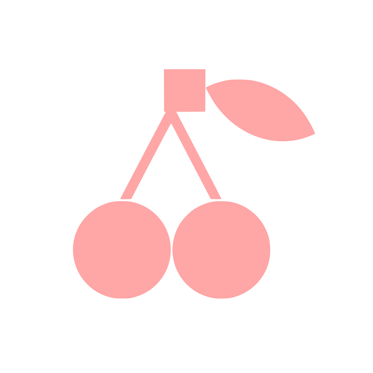 Cherry Fruit Logo #ffa6a6