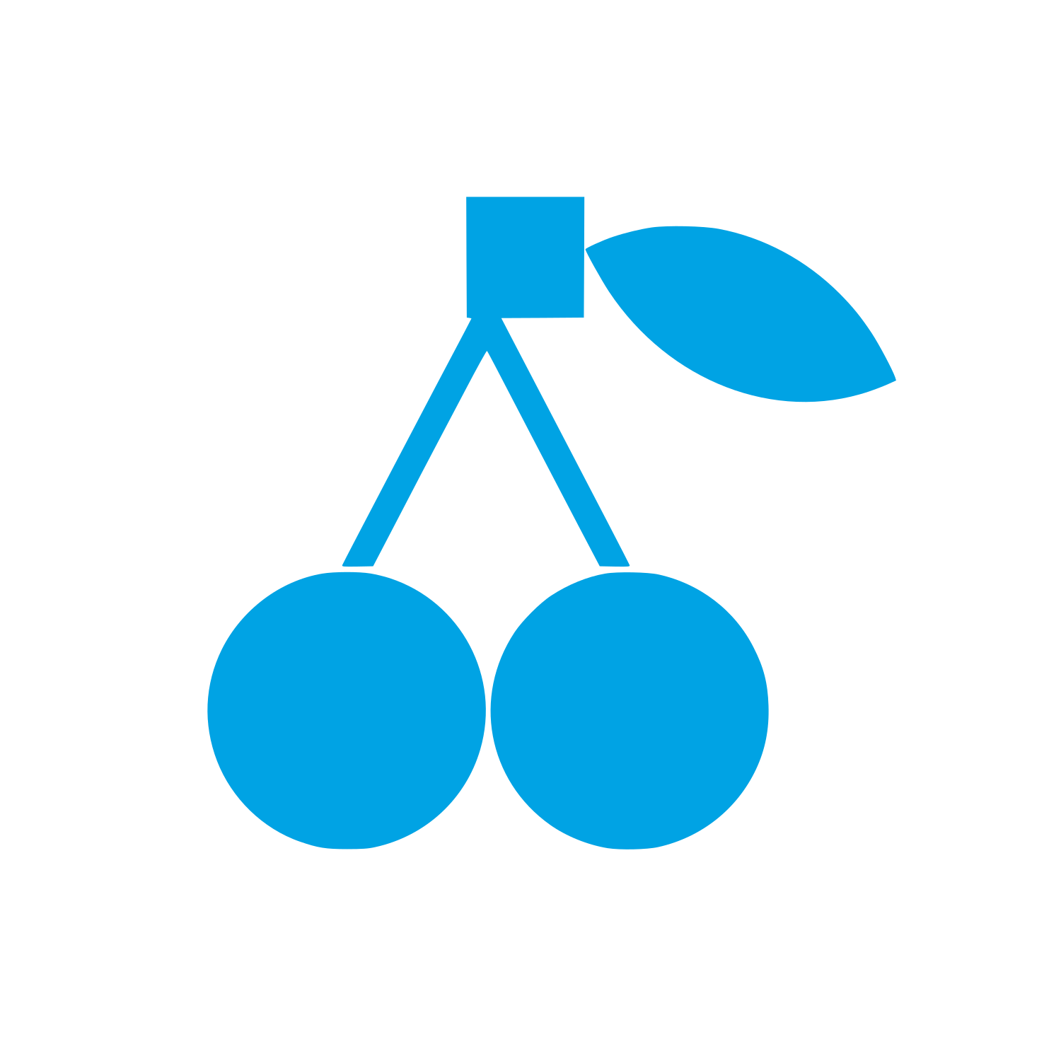 Cherry Fruit Logo #00a3e4