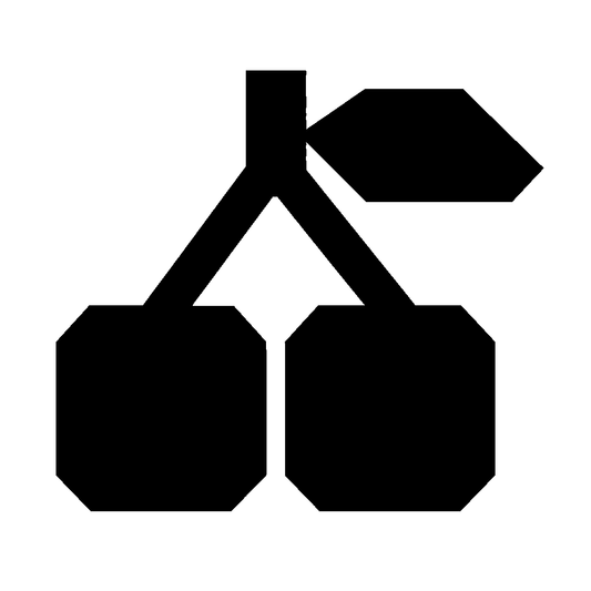 Geometric Cherry Pair Logo