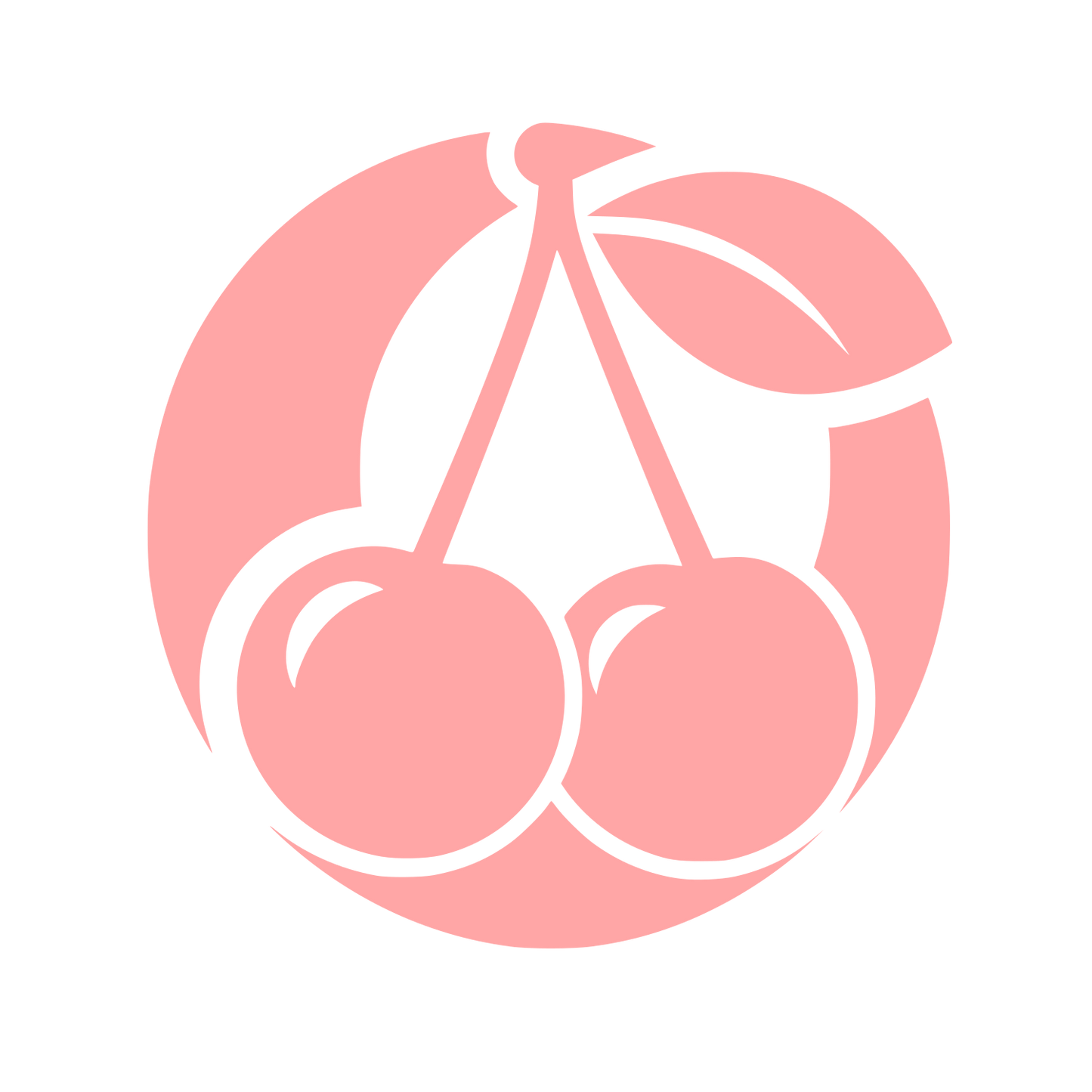 Cherry Pair Circle Logo #ffa6a6