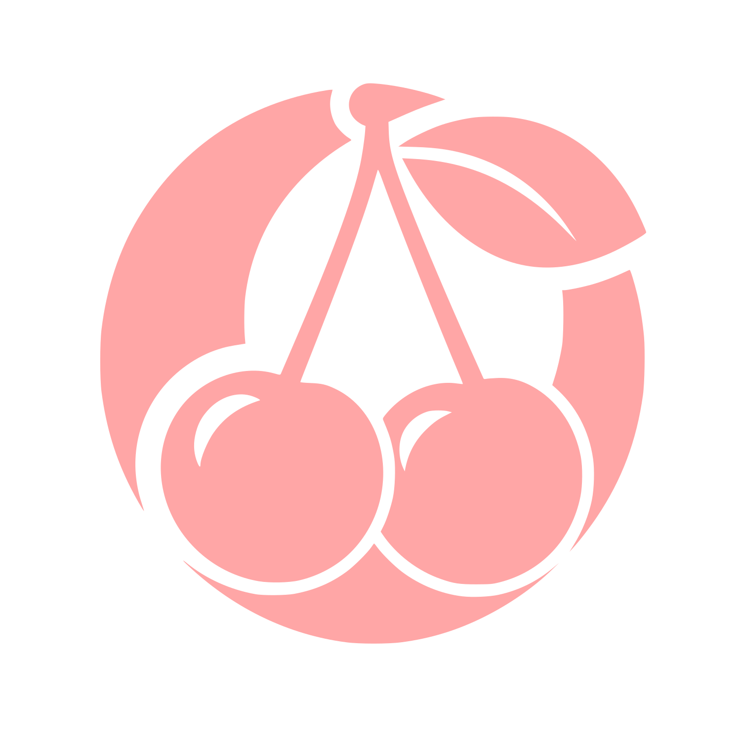 Cherry Pair Circle Logo #ffa6a6