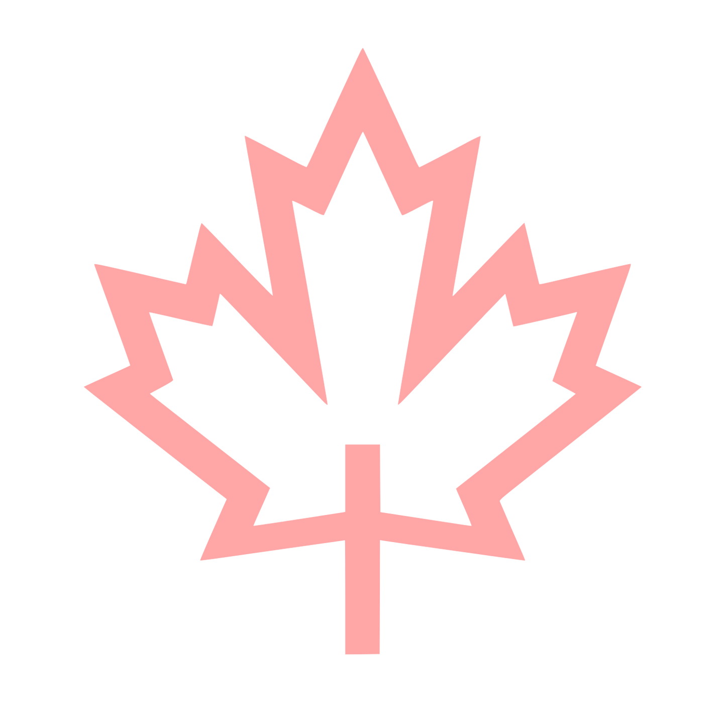 Maple Leaf Outline Logo #ffa6a6