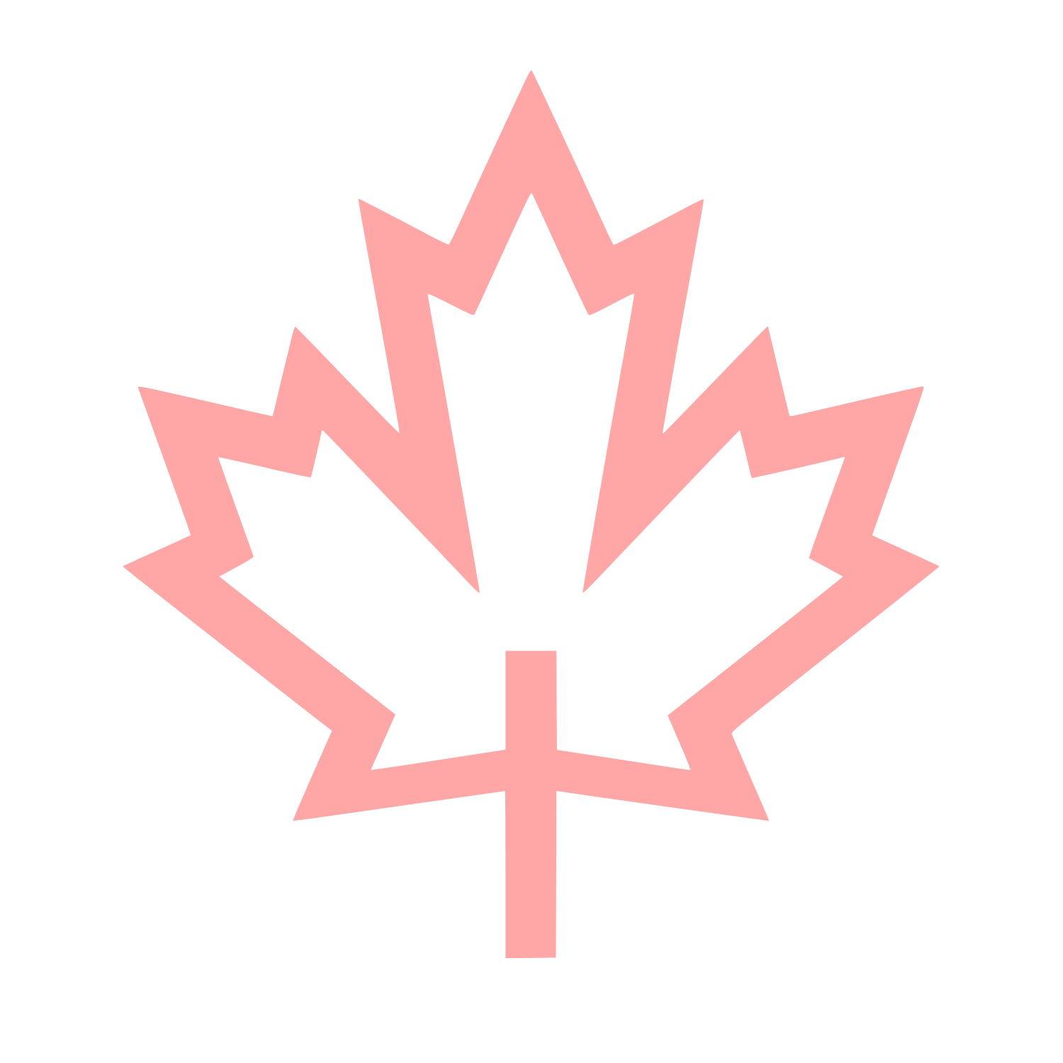 Maple Leaf Outline Logo #ffa6a6