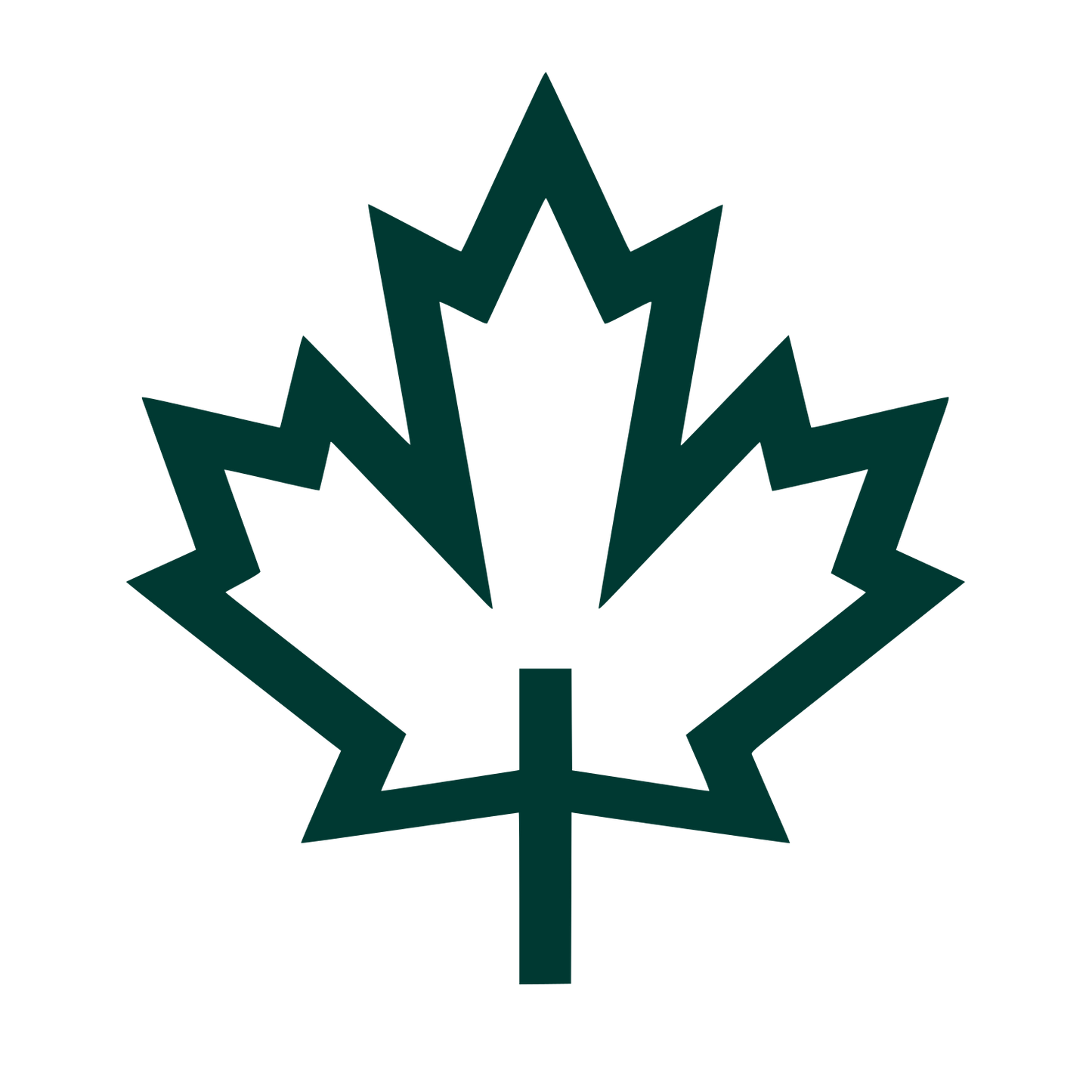 Maple Leaf Outline Logo #003932