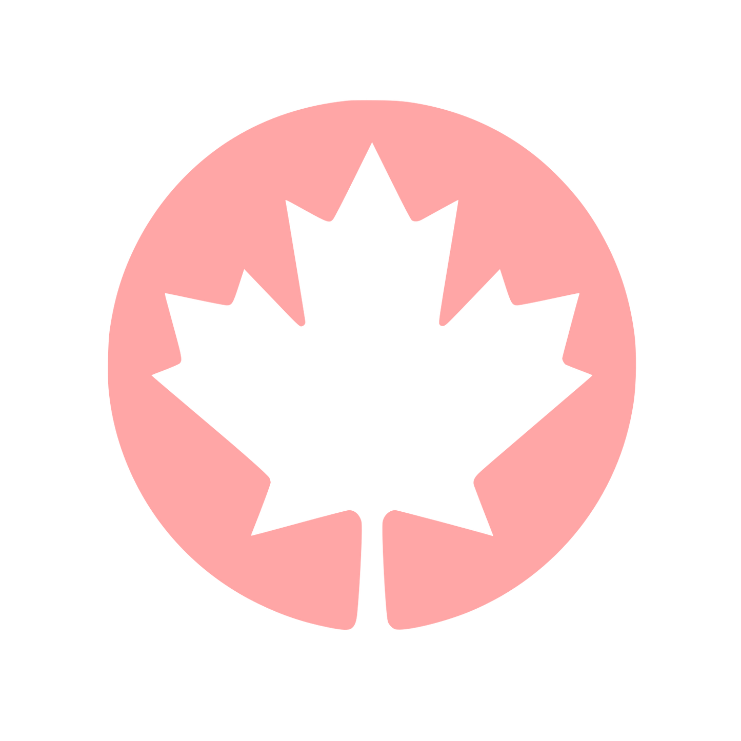 Maple Leaf Circle Logo #ffa6a6