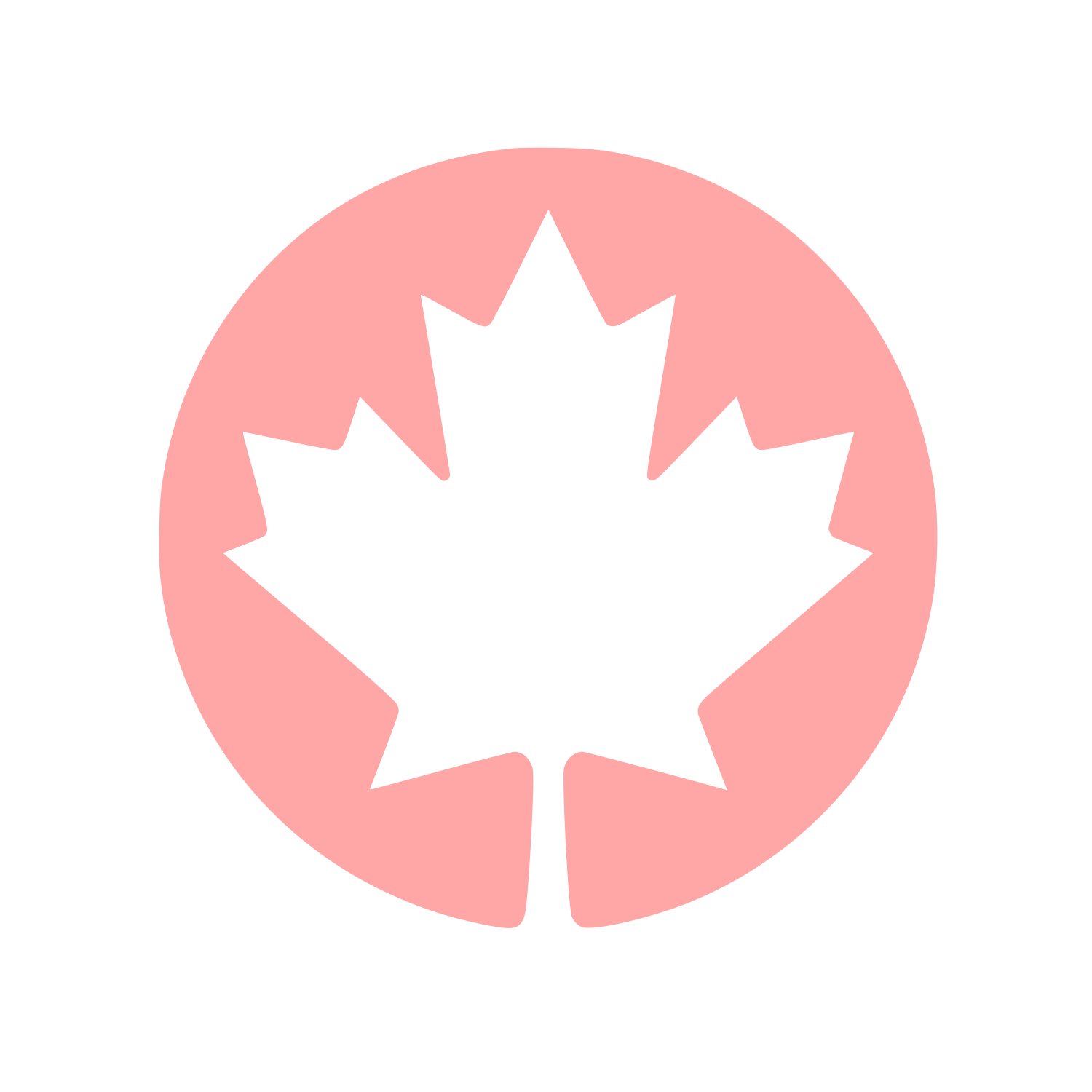 Maple Leaf Circle Logo #ffa6a6
