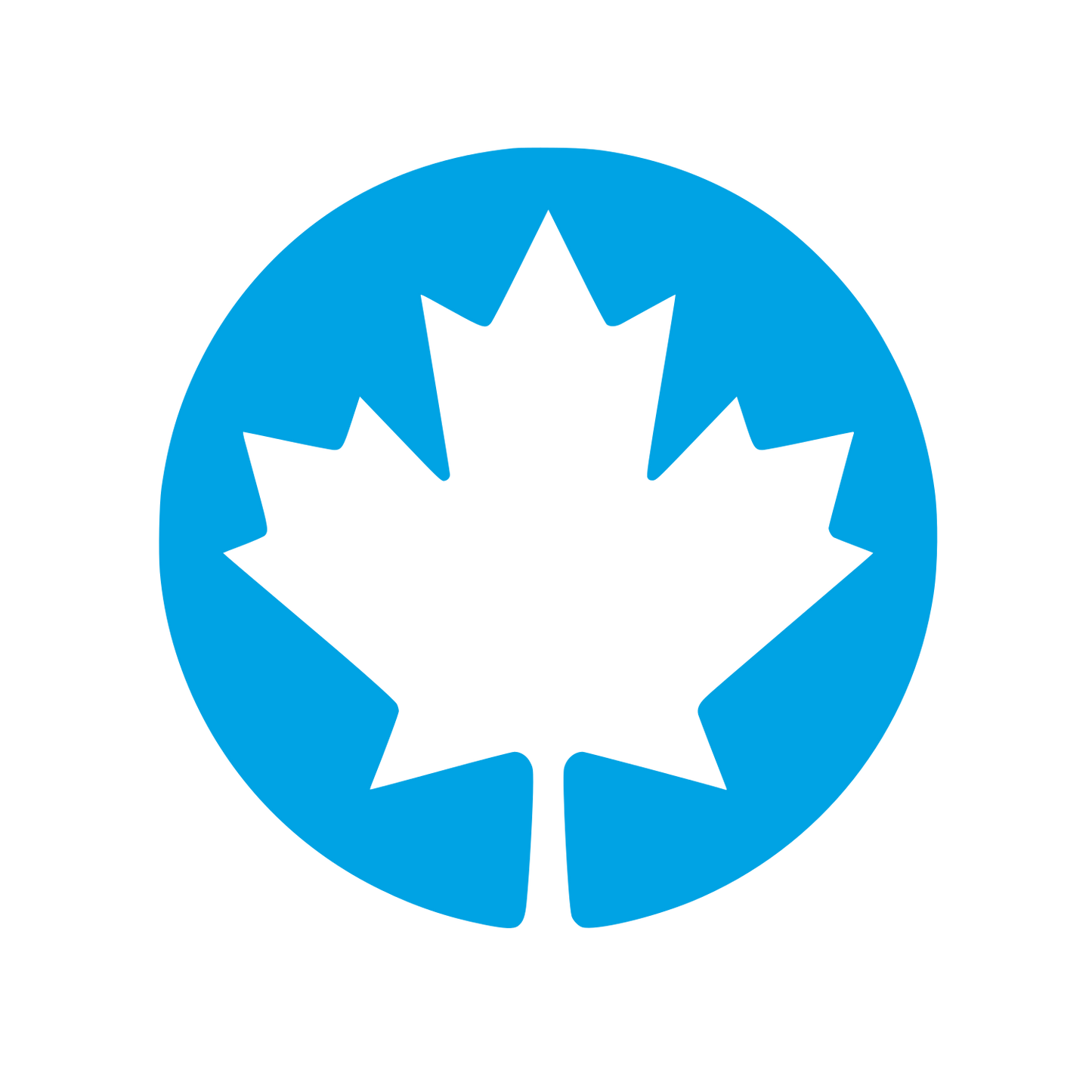 Maple Leaf Circle Logo #00a3e4