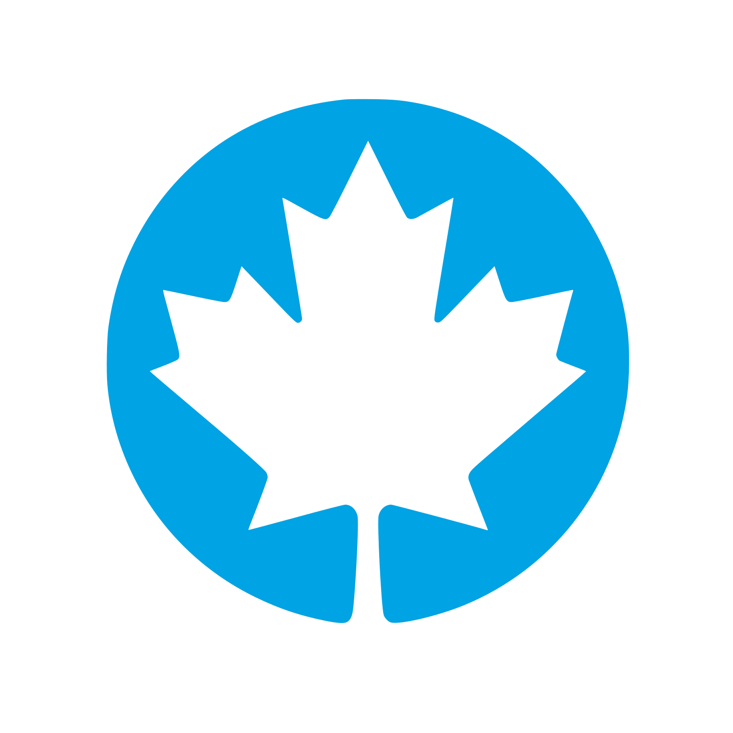 Maple Leaf Circle Logo #00a3e4